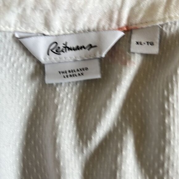Reitmans The Relaxed White Sleeveless Top with Feather Pattern Sz XL - Picture 4 of 5